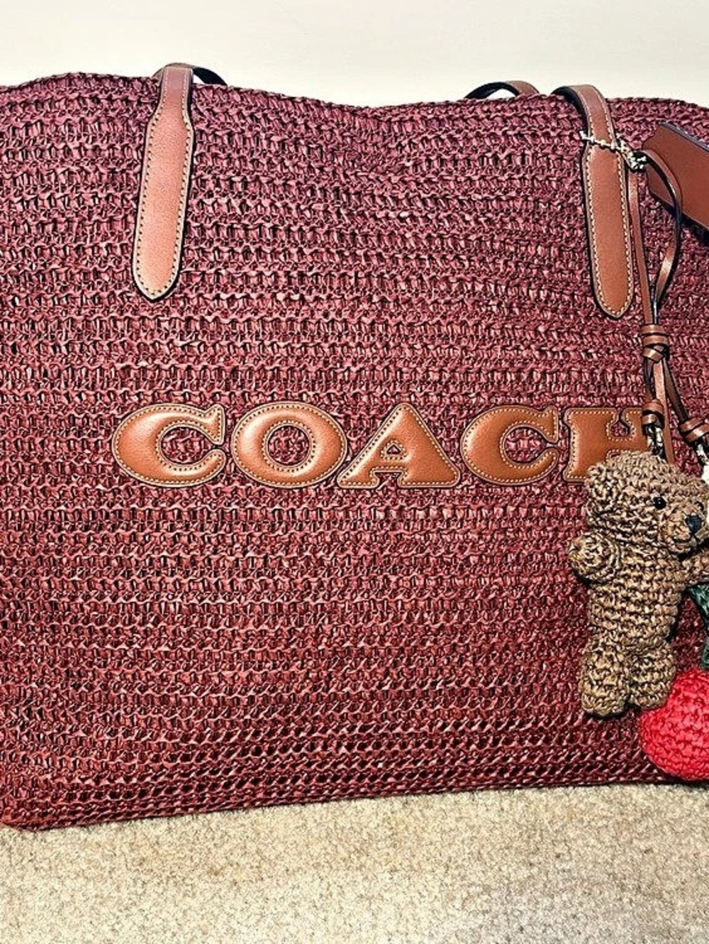 Coach Large City Tote Bag With Charms